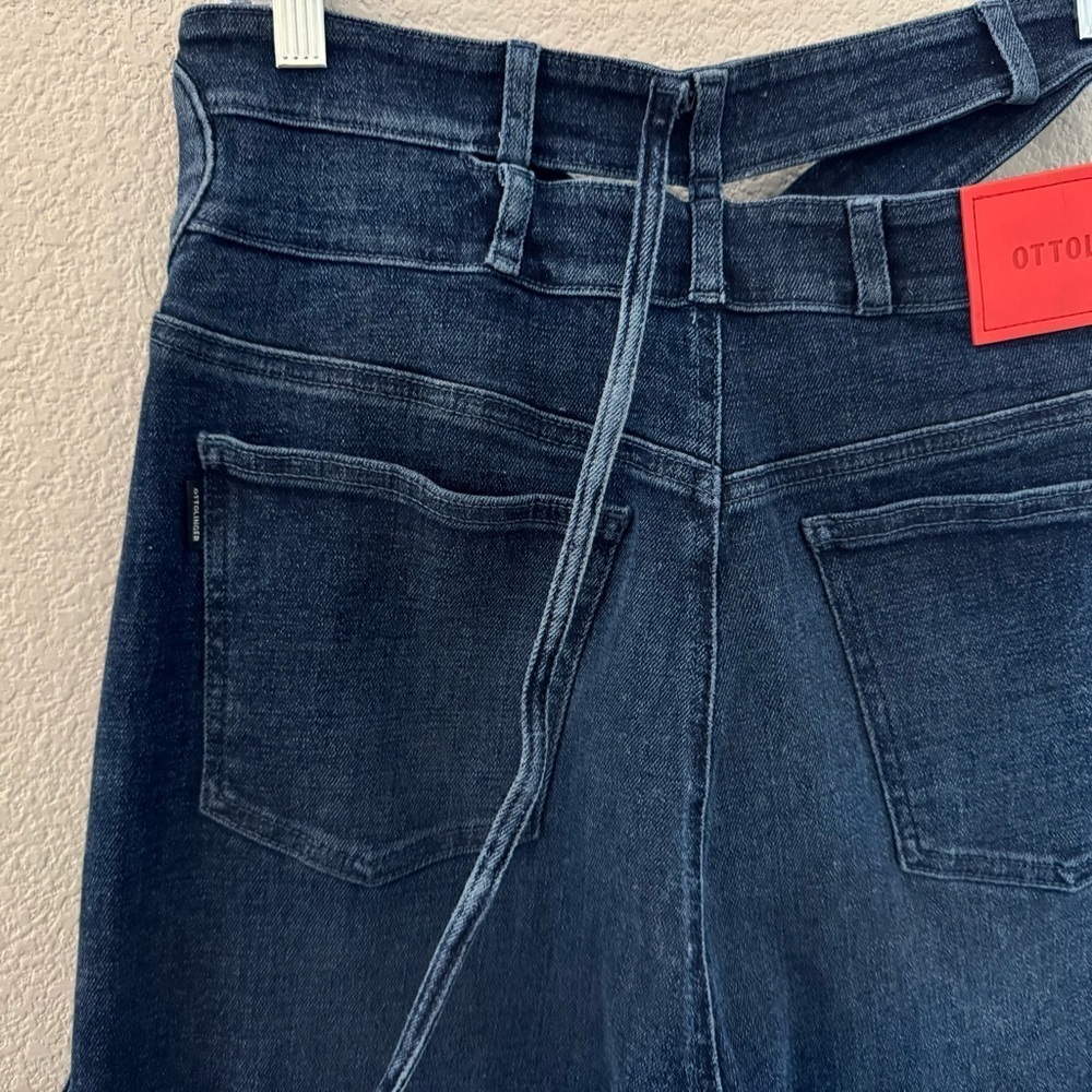 Ottolinger Wrap Jeans Medium Indigo Blue Denim Avant Garde Y2K Streetwear Runway - Picture 12 of 16